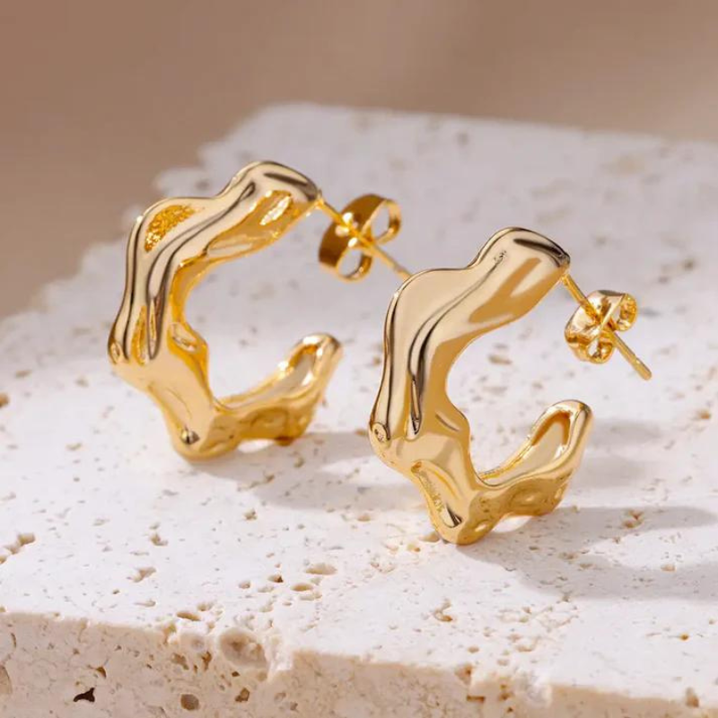 Molten Gold Earrings