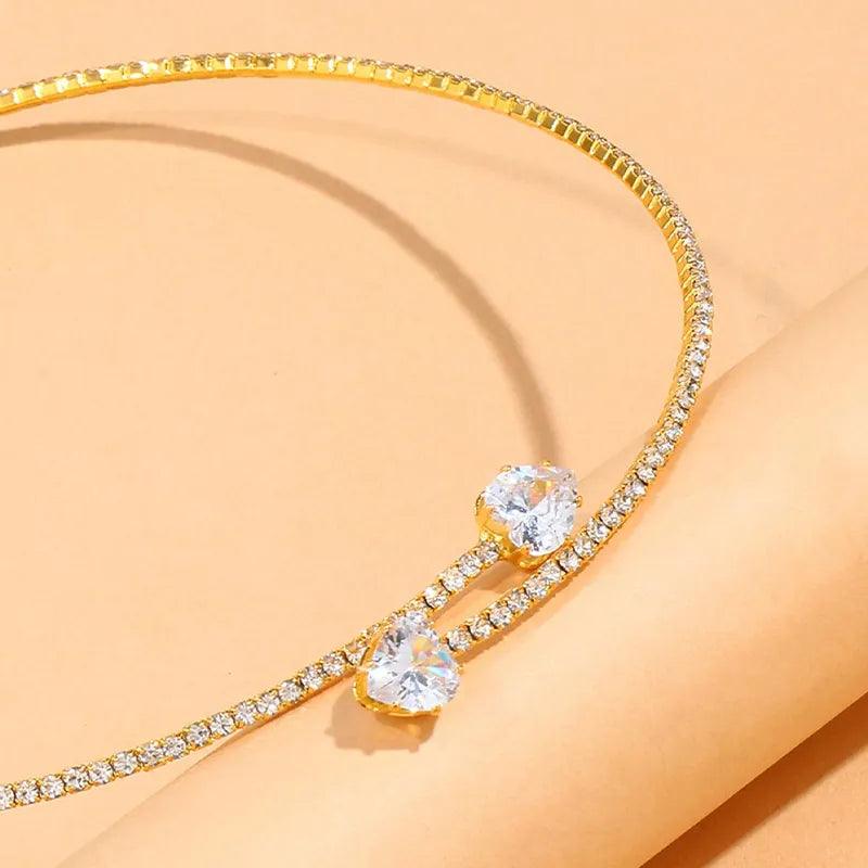 Open Heart Collar Necklace