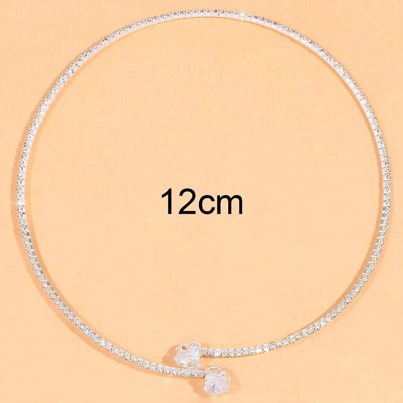 Open Heart Collar Necklace