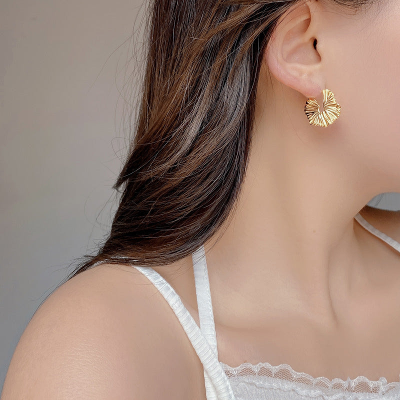 Ruffle Hoops Earrings