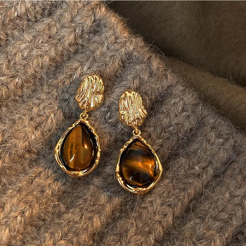 Amber Melt Stud Earrings
