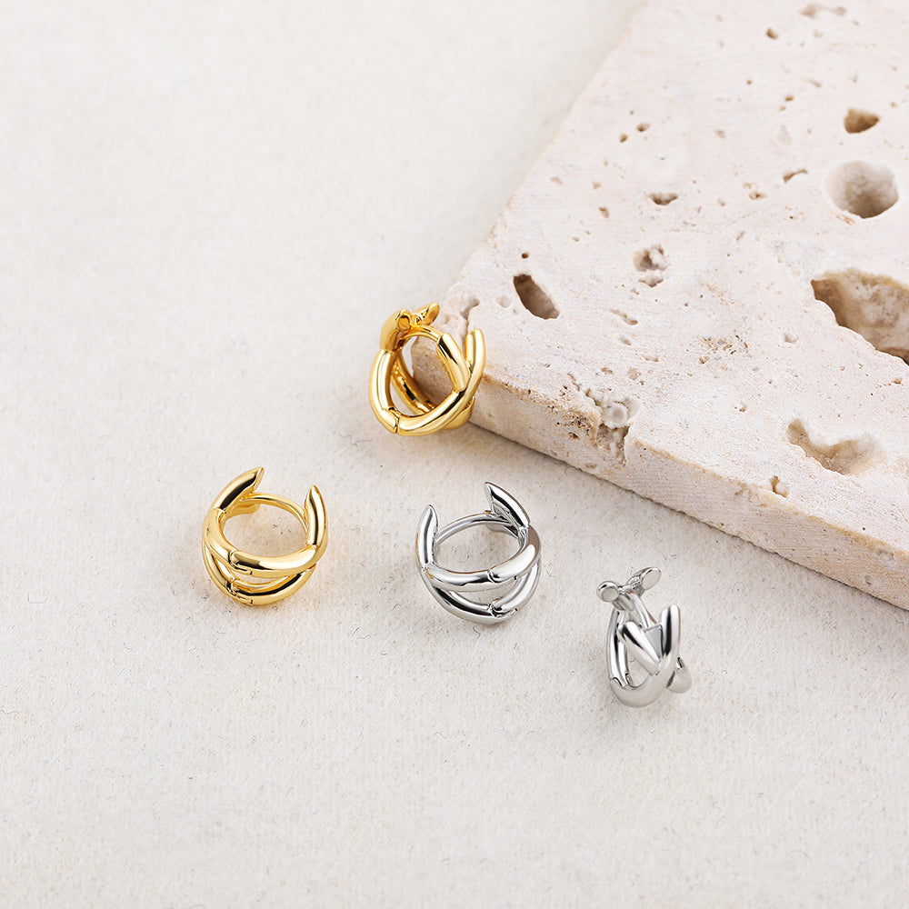 Crossover Hoops Earrings
