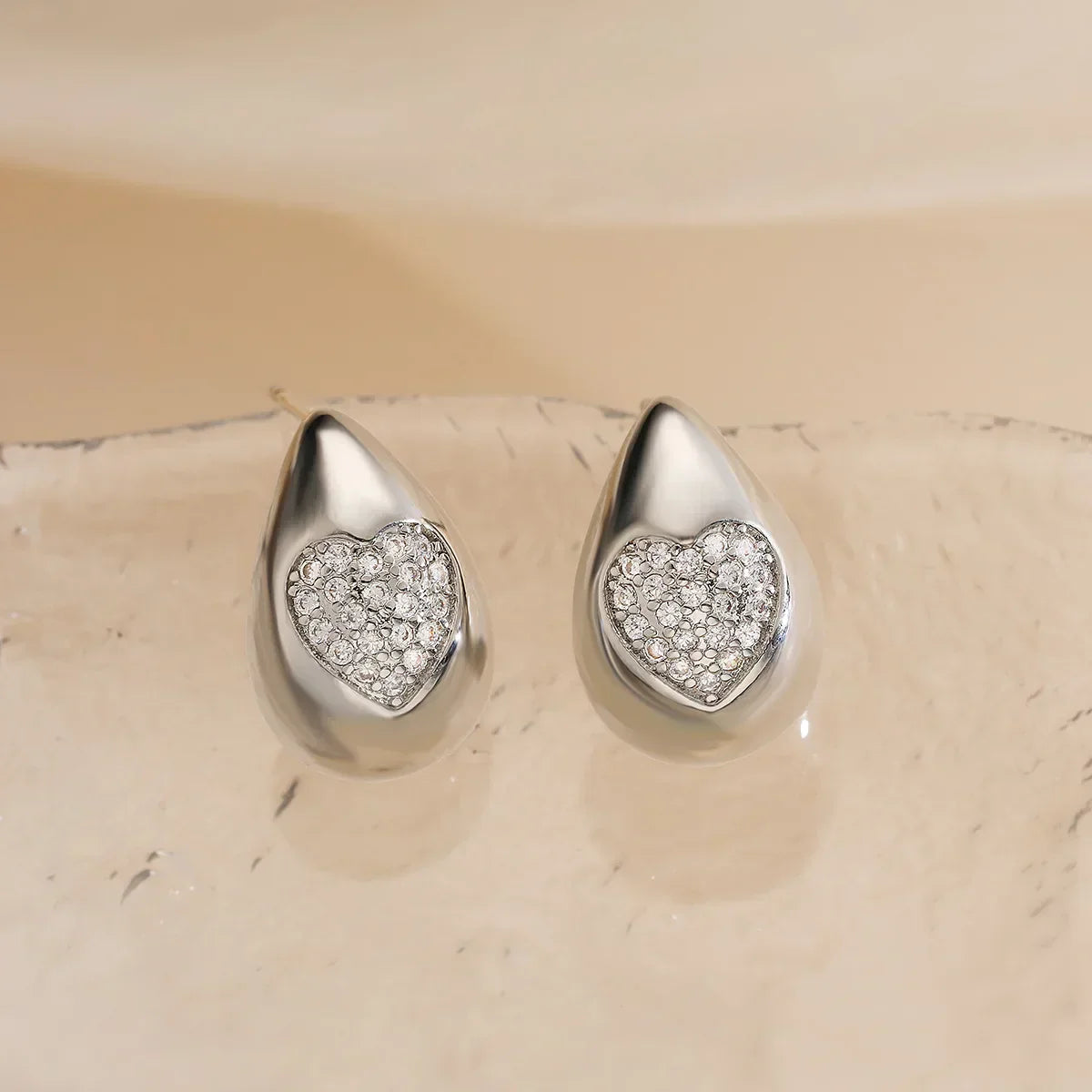 Pavé Star Teardrop Stud Earrings