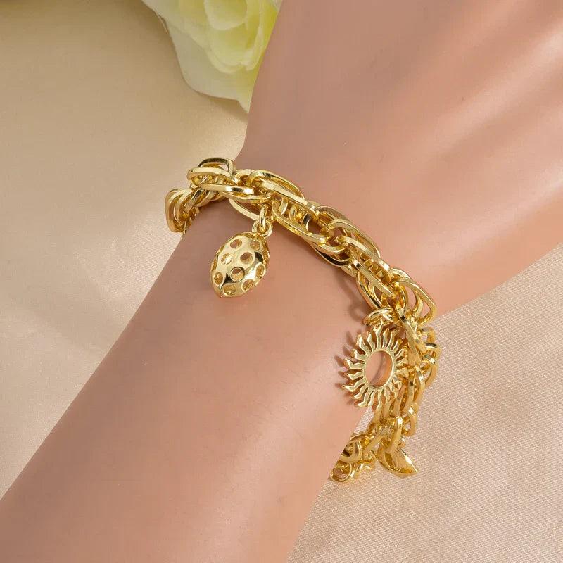 Sun Charm Chain Bracelet