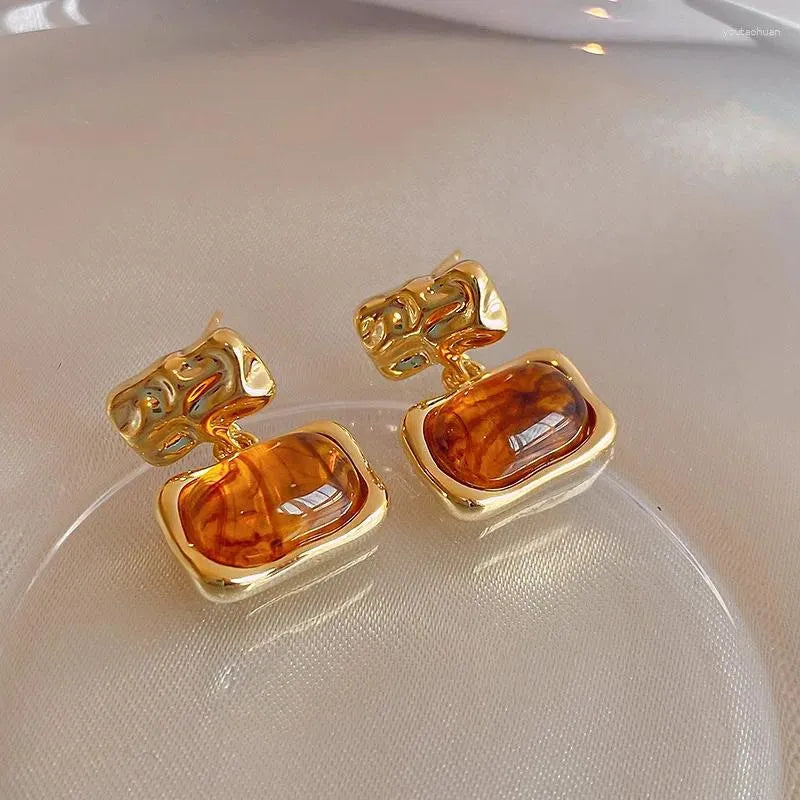Molten Frame Drop Earrings
