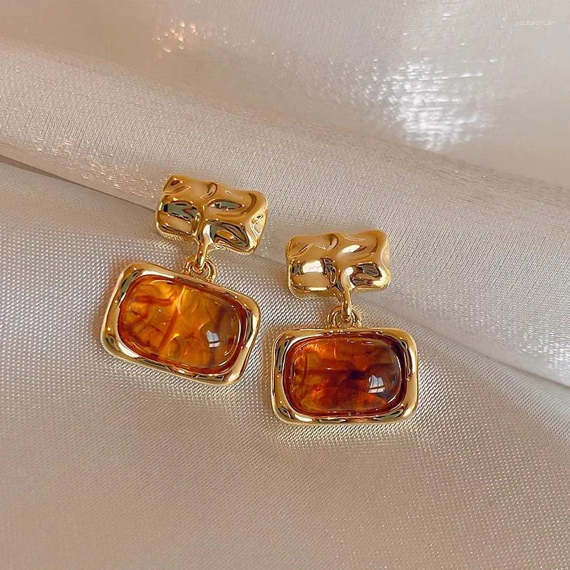 Molten Frame Drop Earrings