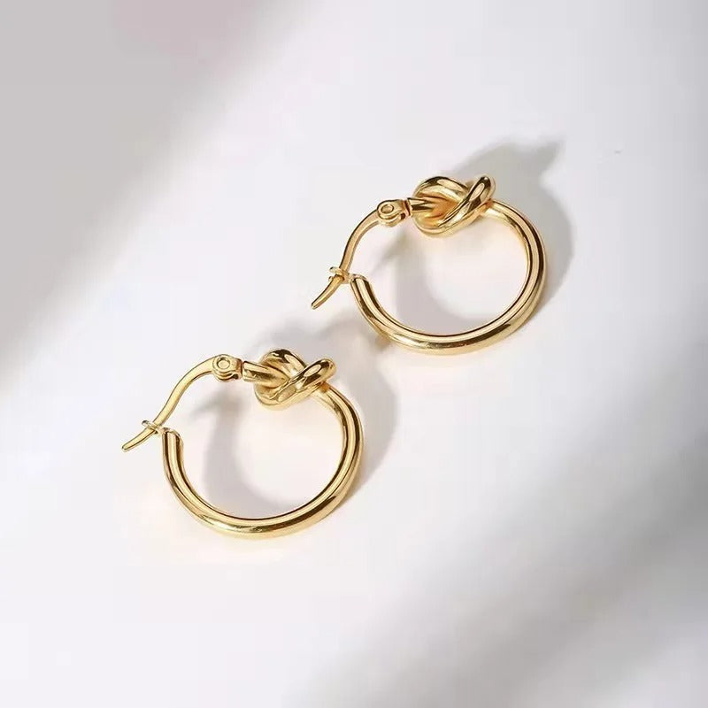 Knotty Hoops Earrings