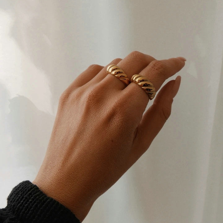 Chunky Dome Ring Crescent
