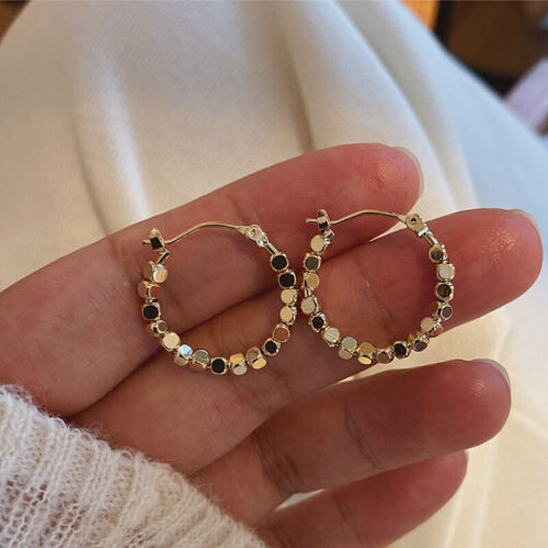 Sparkling Circles Hoop Earrings