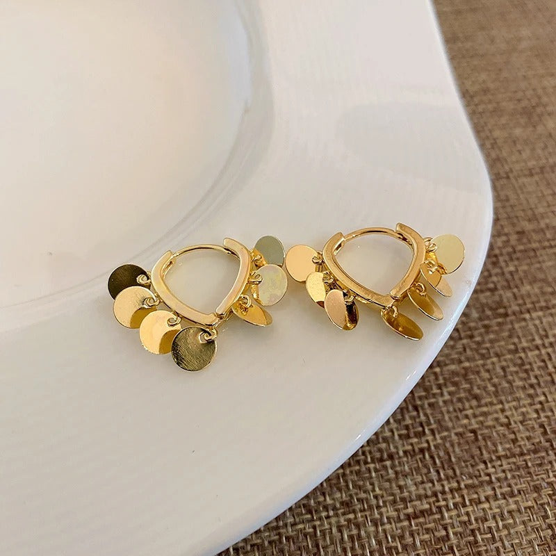 Candy Stripe Heart Hoop Earrings