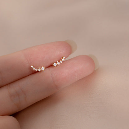 Delicate Crystal Stud Earrings