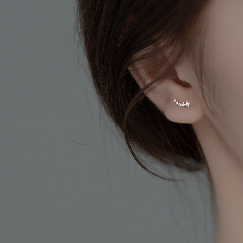 Delicate Crystal Stud Earrings