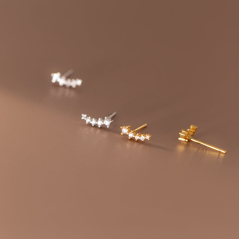 Delicate Crystal Stud Earrings