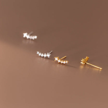 Delicate Crystal Stud Earrings
