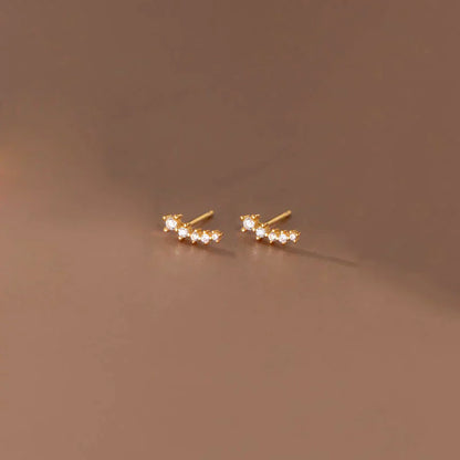Delicate Crystal Stud Earrings