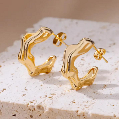 Molten Gold Earrings