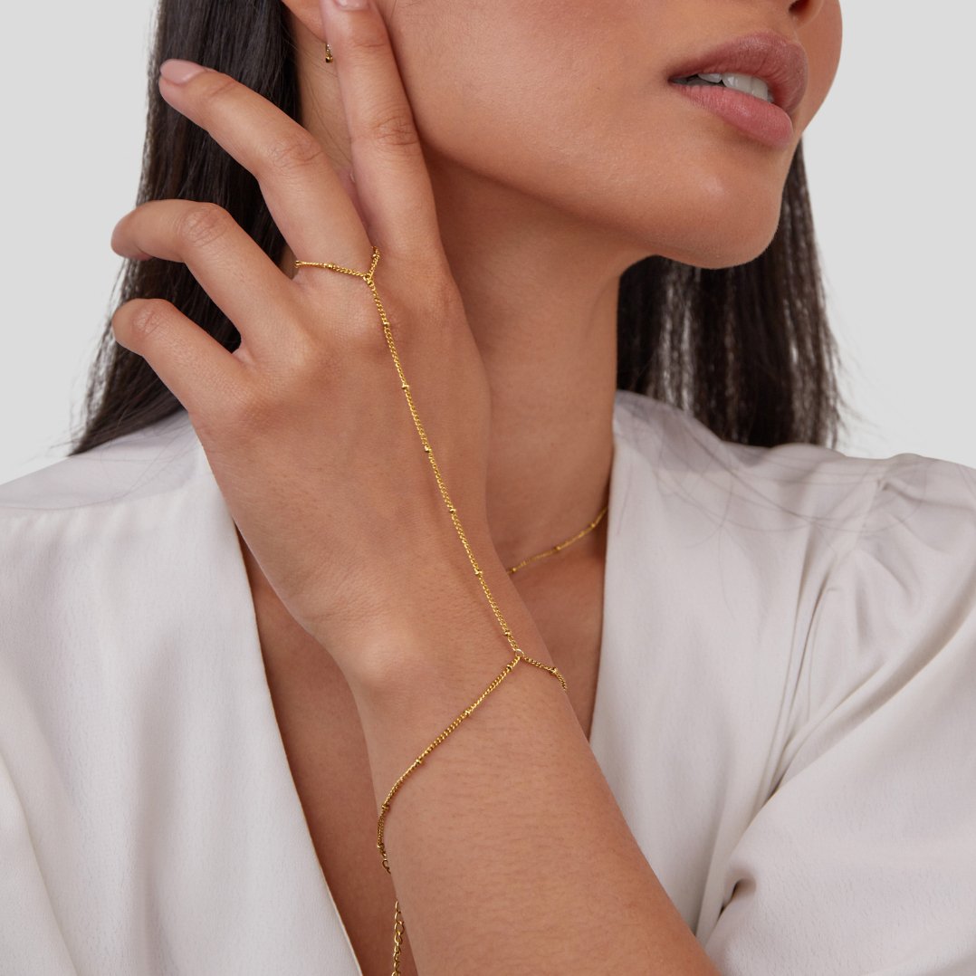 Gold Hand Chain Bracelet