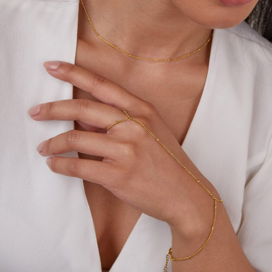 Gold Hand Chain Bracelet