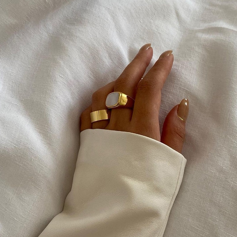Minimalist Inlay Signet Ring