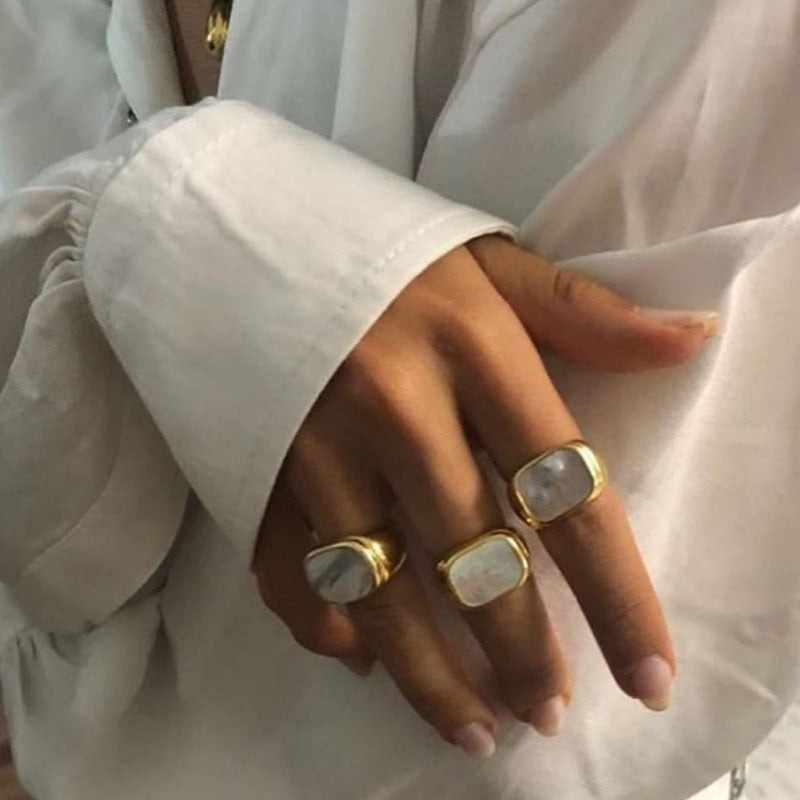 Minimalist Inlay Signet Ring