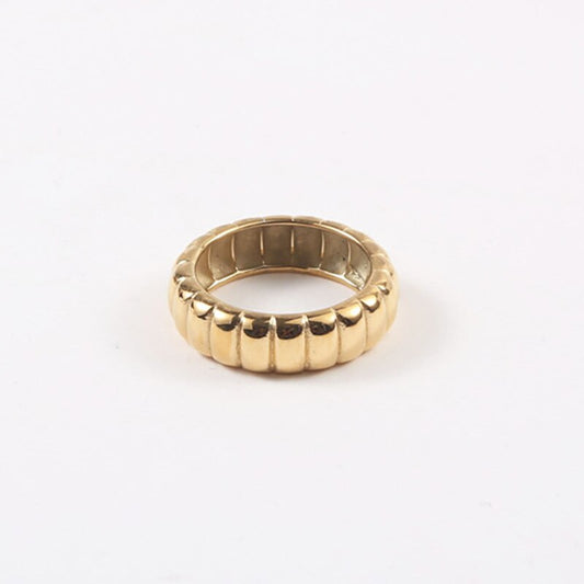Chunky Ribbed Band Ring Bijoux