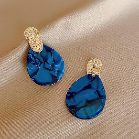 Azure Tide Drop Earrings
