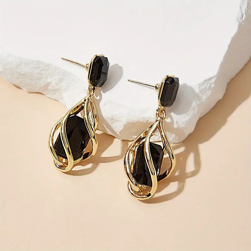 Midnight Embrace Drop Earrings