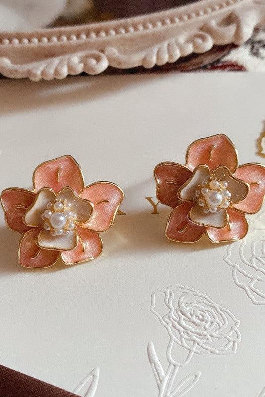 Vintage Bloom Stud Earrings