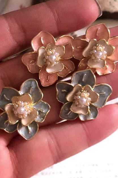 Vintage Bloom Stud Earrings