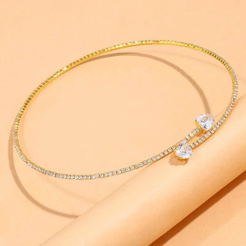 Open Heart Collar Necklace