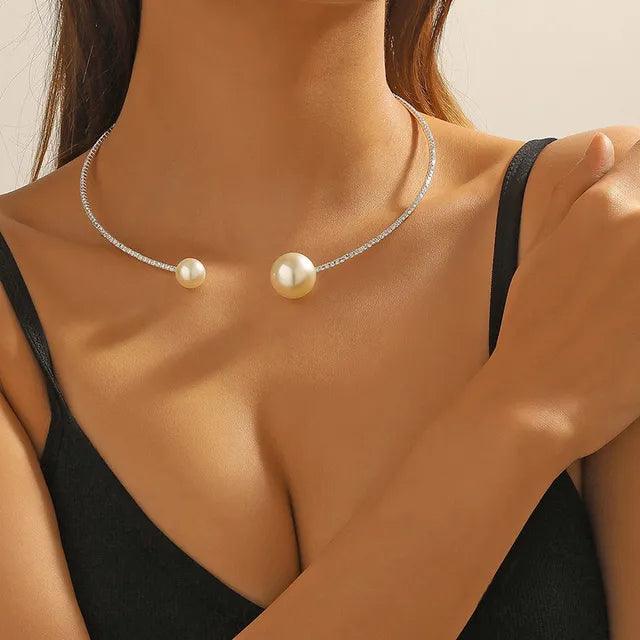 Open Heart Collar Necklace