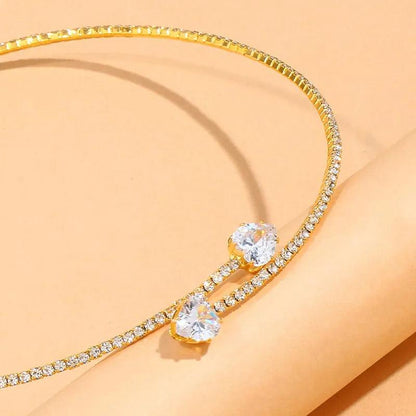 Open Heart Collar Necklace