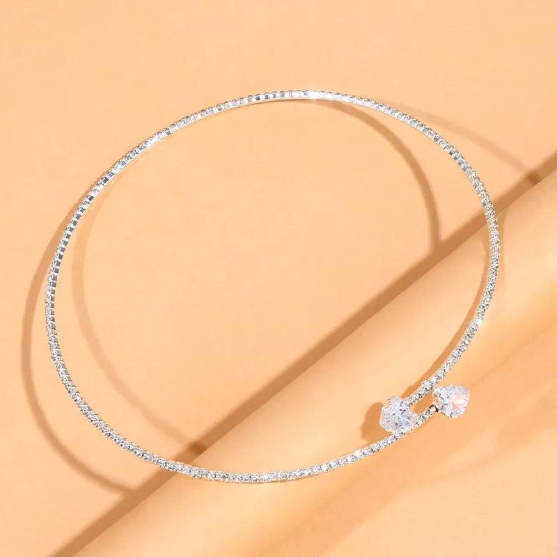 Open Heart Collar Necklace