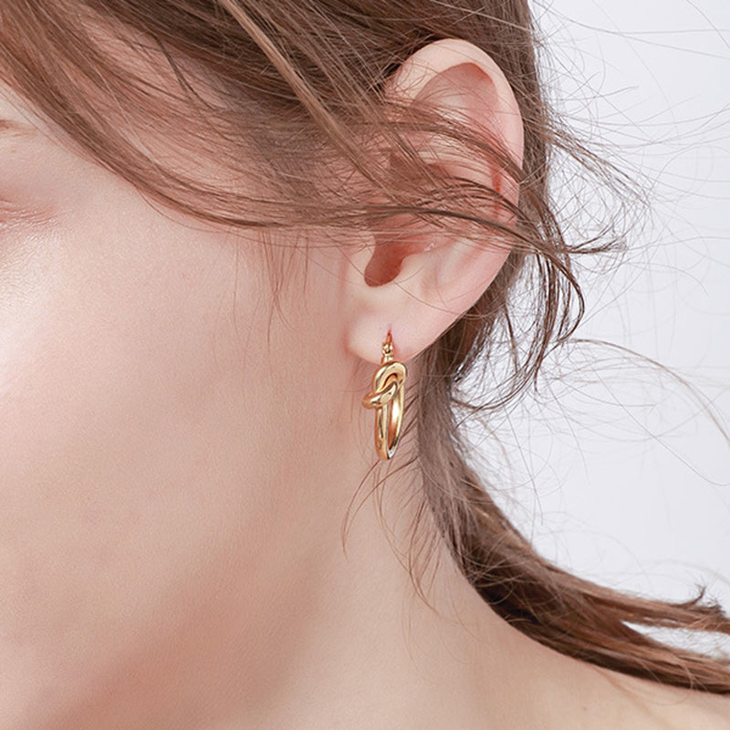 Knotty Hoops Earrings