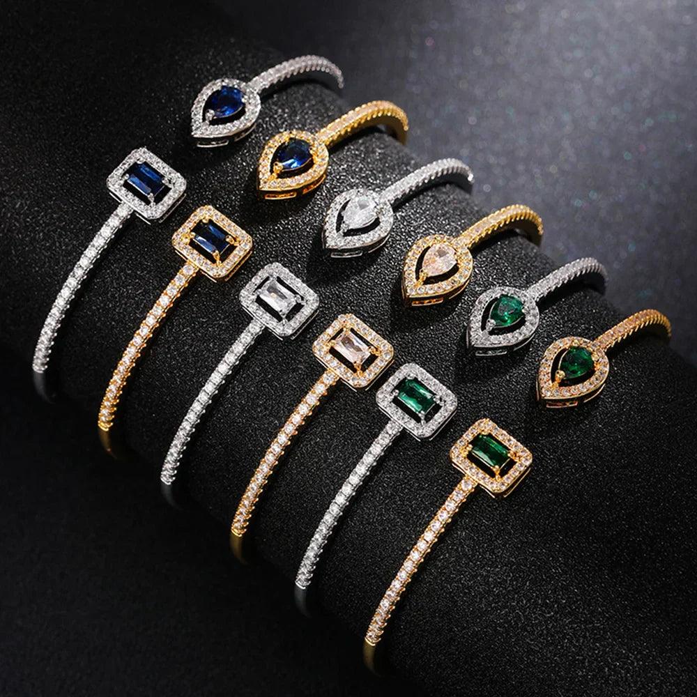 Gemstone Pavé Cuff Bracelet