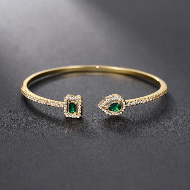 Gemstone Pavé Cuff Bracelet