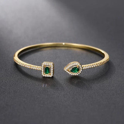 Gemstone Pavé Cuff Bracelet