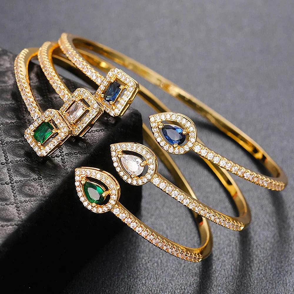 Gemstone Pavé Cuff Bracelet
