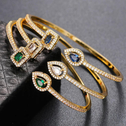 Gemstone Pavé Cuff Bracelet