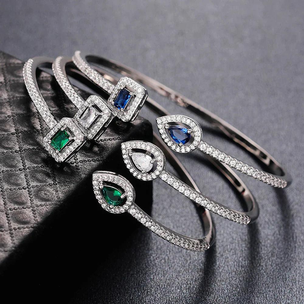 Gemstone Pavé Cuff Bracelet