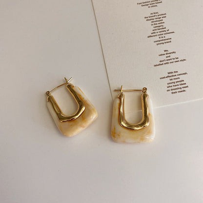 Clear Frame Hoop Earrings