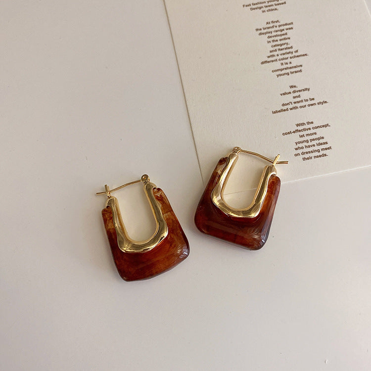 Clear Frame Hoop Earrings