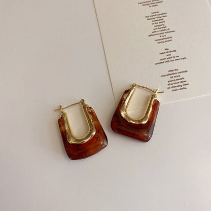 Clear Frame Hoop Earrings