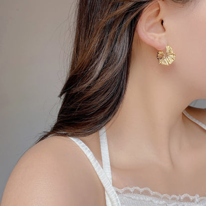 Ruffle Hoops Earrings