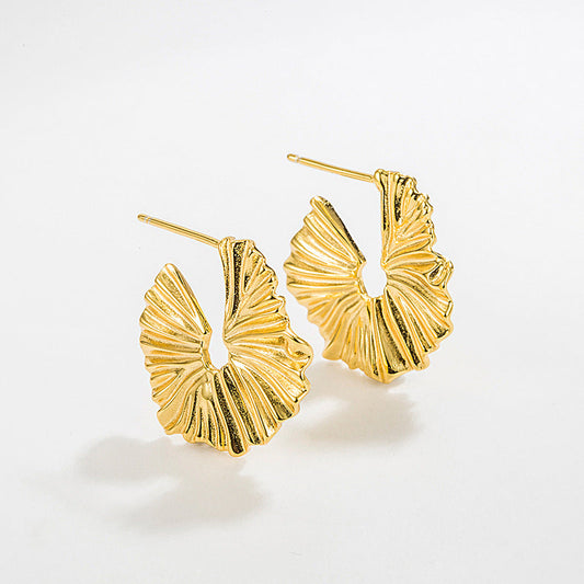 Ruffle Hoops Earrings