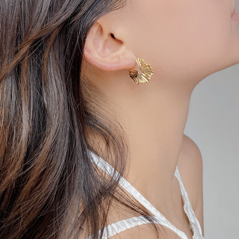 Ruffle Hoops Earrings