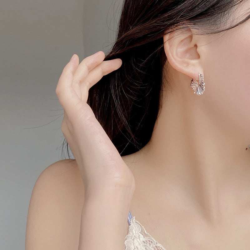 Ruffle Hoops Earrings