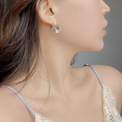 Ruffle Hoops Earrings