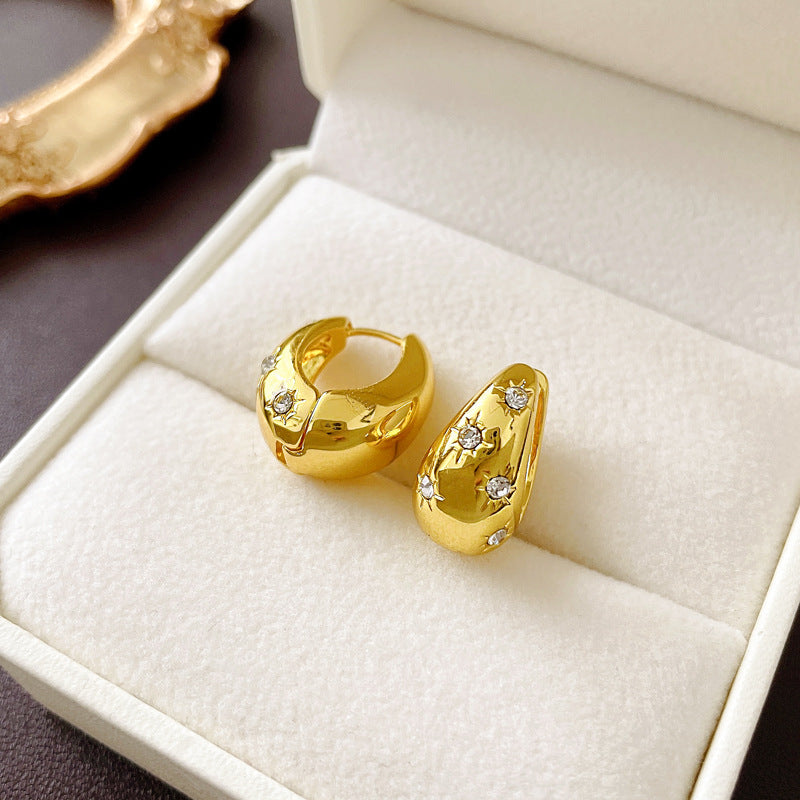 Starry Dome Hoop Earrings