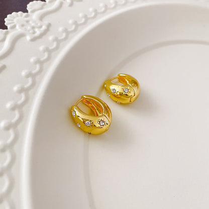 Starry Dome Hoop Earrings